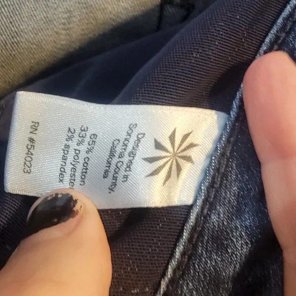 Athleta SCULPTEK Dark Blue Straight Leg Jeans - Picture 5 of 6